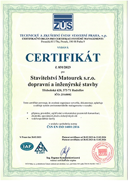 ISO Certifikace